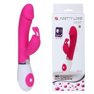 Hi-tech вібратор - Voice control, 30 function of vibration, 100%silicone, 2AAA batteries 6603BI0329 фото