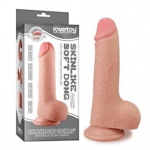 Dildo with scrotum - Sliding Skin Dual Layer Dong 7,5'' 66-LVTOY00285 &mdash; photos