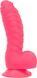 Ribbed dildo with suction cup - ADDICTION Tom 7&Prime; Dildo With Balls &mdash; Pink, free bullet SO5585 - photos (1