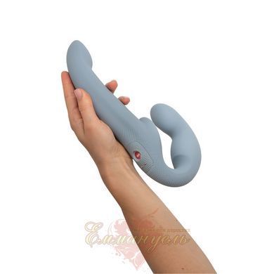 Strapless strapon with vibration - Fun Factory SHARE VIBE PRO cool gray, adjustable SX0977 &mdash; photos