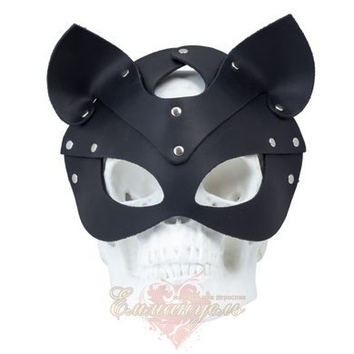 Premium kitty mask - LOVECRAFT, genuine leather, black SO3311 &mdash; photos