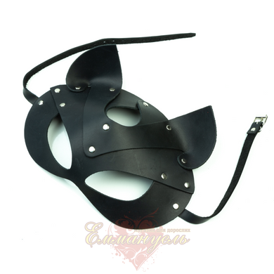 Premium kitty mask - LOVECRAFT, genuine leather, black SO3311 &mdash; photos