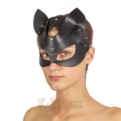 Premium kitty mask - LOVECRAFT, genuine leather, black SO3311 &mdash; photos