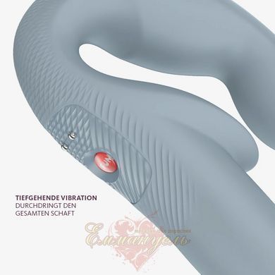 Strapless strapon with vibration - Fun Factory SHARE VIBE PRO cool gray, adjustable SX0977 &mdash; photos