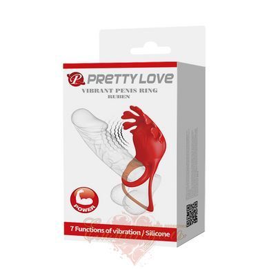 Эрекционное кольцо - Pretty Love Vibrant Penis Ring Ruben Red 6603BI1253 фото