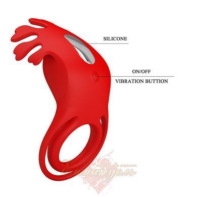 Эрекционное кольцо - Pretty Love Vibrant Penis Ring Ruben Red 6603BI1253 фото
