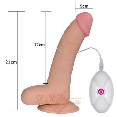 Realistic vibrator - 8.8" The Ultra Soft Dude Vibrating