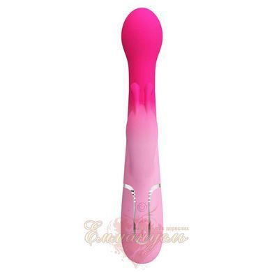 Вибратор-кролик Pretty Love Dejon Pink с 2 моторами, вращающимися шариками и кнопкой Burst Climax BW-500014-4 фото