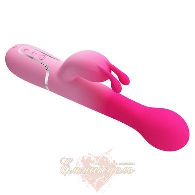 Вибратор-кролик Pretty Love Dejon Pink с 2 моторами, вращающимися шариками и кнопкой Burst Climax BW-500014-4 фото