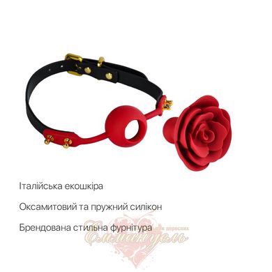 Розкішний кляп у вигляді троянди - Zalo Rose Ball Gag, подвійне використання