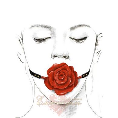 Роскошный кляп в виде розы - Zalo Rose Ball Gag, двойное использование