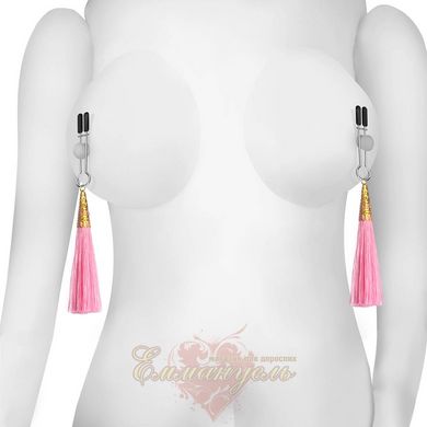 Nipple clips - Glamor Tassel Nipple Clamp Pink