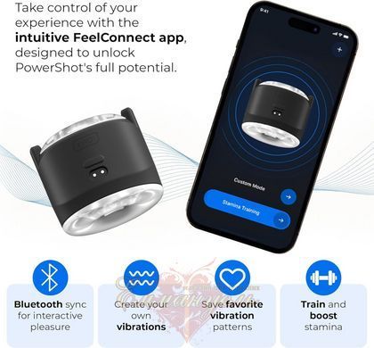 Интерактивный мастурбатор 2в1 с вибрацией Kiiroo PowerShot, компактный, 2 вибромотора SX3196 фото