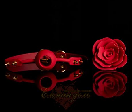 Роскошный кляп в виде розы - Zalo Rose Ball Gag, двойное использование