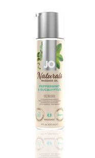 Массажное масло - System JO Naturals Massage Oil – Перечная мята и эвкалипт (120 мл) с натуральными эфирными маслами