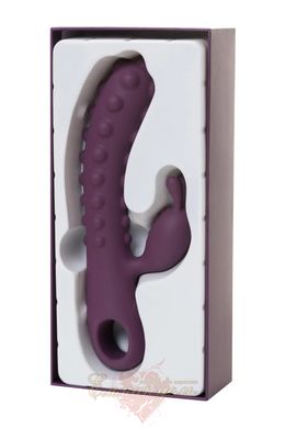 Rabbit vibrator with stimulating balls - Kokos SMON No. 1, purple