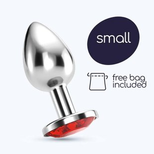 Анальная пробка - Crushious Bijou Anal Jewel Plug Red Small With Free Velvety Bag