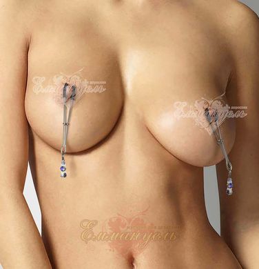 Зажимы для сосков - Art of Sex - Nipple Clamps Lovely Blue