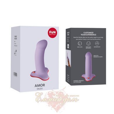 Dildo - Fun Factory AMOR, lilac, length 14.6 cm, diameter 3.7 cm, curved SX0981 &mdash; photos