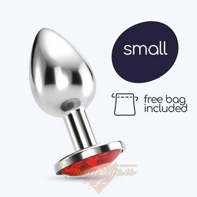 Анальная пробка - Crushious Bijou Anal Jewel Plug Red Small With Free Velvety Bag