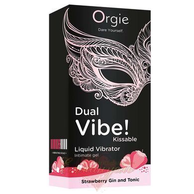 Жидкий вибратор - Orgie Dual Vibe! Strawberry Gin And Tonic Liquid Vibrator, 15 мл SX1489 фото