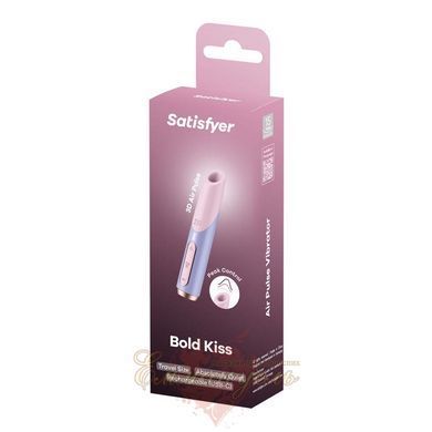 Вакуумний стимулятор - Satisfyer Bold Kiss Violet, магнітна технологія 3D Air Pulse, 30 режимів роботи SX2165 фото