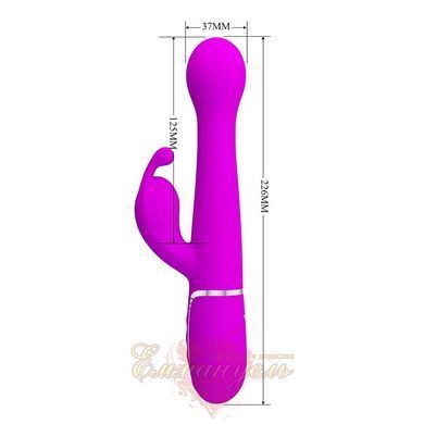 Вибратор-кролик Pretty Love Dejon Purple с 2 моторами, вращающимися шариками и кнопкой Burst Climax BW-500014 фото