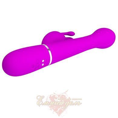 Вибратор-кролик Pretty Love Dejon Purple с 2 моторами, вращающимися шариками и кнопкой Burst Climax BW-500014 фото