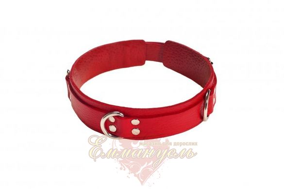 Slave leather collar,red