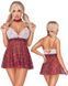Сексуальный костюм школьницы с платьем и чокером в клетку &mdash; Cottelli Costumes, S 24710433021 фото 1