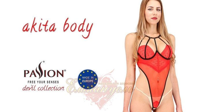 Боди - AKITA BODY red L/XL - Passion Exclusive