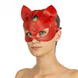 Premium kitty mask - LOVECRAFT, genuine leather, red
