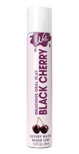 Лубрикант на водной основе - Wet Oral Play Black Cherry (30 мл), съедобный, без сахара