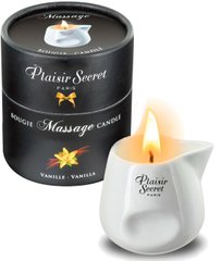 Масажна свічка - Plaisirs Secrets Vanilla, 80 мл