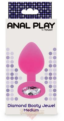 Анальна пробка - Toy Joy Diamond Booty Jewel pink, Medium