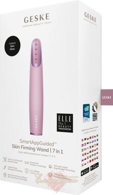 Прибор для укрепления кожи GESKE Skin Firming Wand 7в1 pink, тонизация лица HB0432 фото