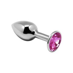 Анальная металлическая пробка с кристаллом - Alive Mini Metal Butt Plug Pink M