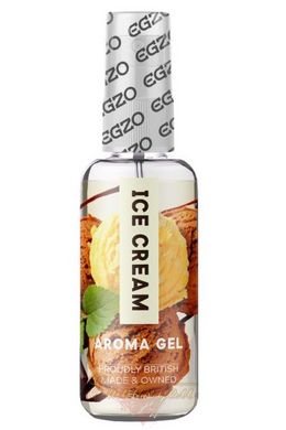 Їстівний гель-лубрикант - EGZO AROMA GEL - Ice Cream, 50 мл, ванільне морозиво
