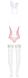 Obsessive Bunny suit 4 pcs costume pink S/M, top with garters, panties with tail, stockings and ears