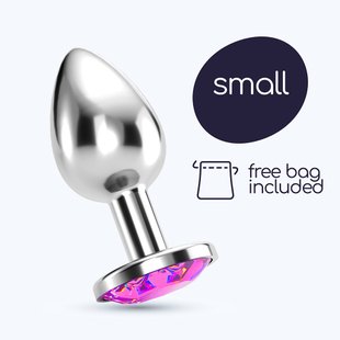 Anal Plug - Crushious Bijou Anal Jewel Plug Pink Small With Free Velvety Bag