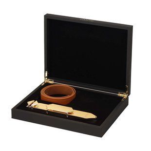 Регулируемая шлепалка Lockink Adjustable Slapper for Impact Play, коричневая, натуральная кожа SX0830 фото