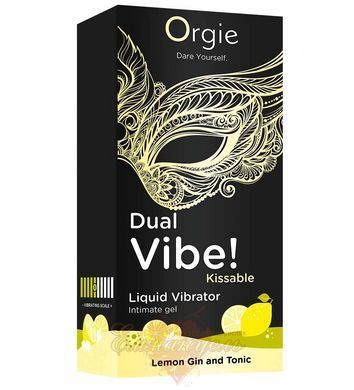 Liquid Vibrator - Orgie Dual Vibe! Lemon Gin And Tonic Liquid Vibrator, 15 мл SX1490 &mdash; photos