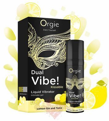 Liquid Vibrator - Orgie Dual Vibe! Lemon Gin And Tonic Liquid Vibrator, 15 мл SX1490 &mdash; photos