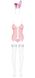 Obsessive Bunny suit 4 pcs costume pink S/M, top with garters, panties with tail, stockings and ears