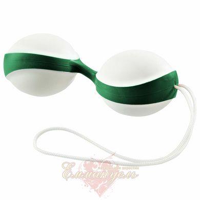 Вагинальные шарики - Amor Gym Balls, белый/зеленый