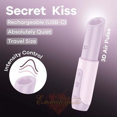 Vacuum stimulator - Satisfyer Secret Kiss, magnetic 3D Air Pulse technology, 30 modes, cap SX2163 &mdash; photos