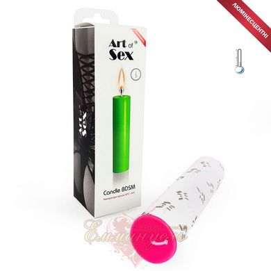 Свеча восковая люминесцентная низкотемпературная - Art of Sex size M 15 см, Розовая