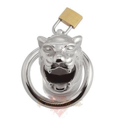 Клетка для пениса - Master Series: Tiger King Cock Cage With Lock, три кольца, замок, три ключа