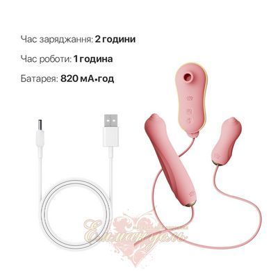 Набор 3в1 Zalo Unicorn Set Pink &ndash; виброяйцо, пульсатор и вакуумный стимулятор SO6687 фото