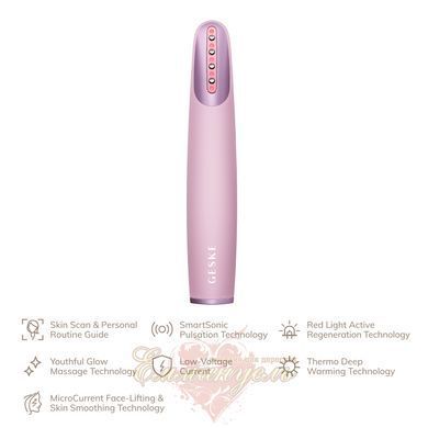 Прибор для укрепления кожи GESKE Skin Firming Wand 7в1 pink, тонизация лица HB0432 фото